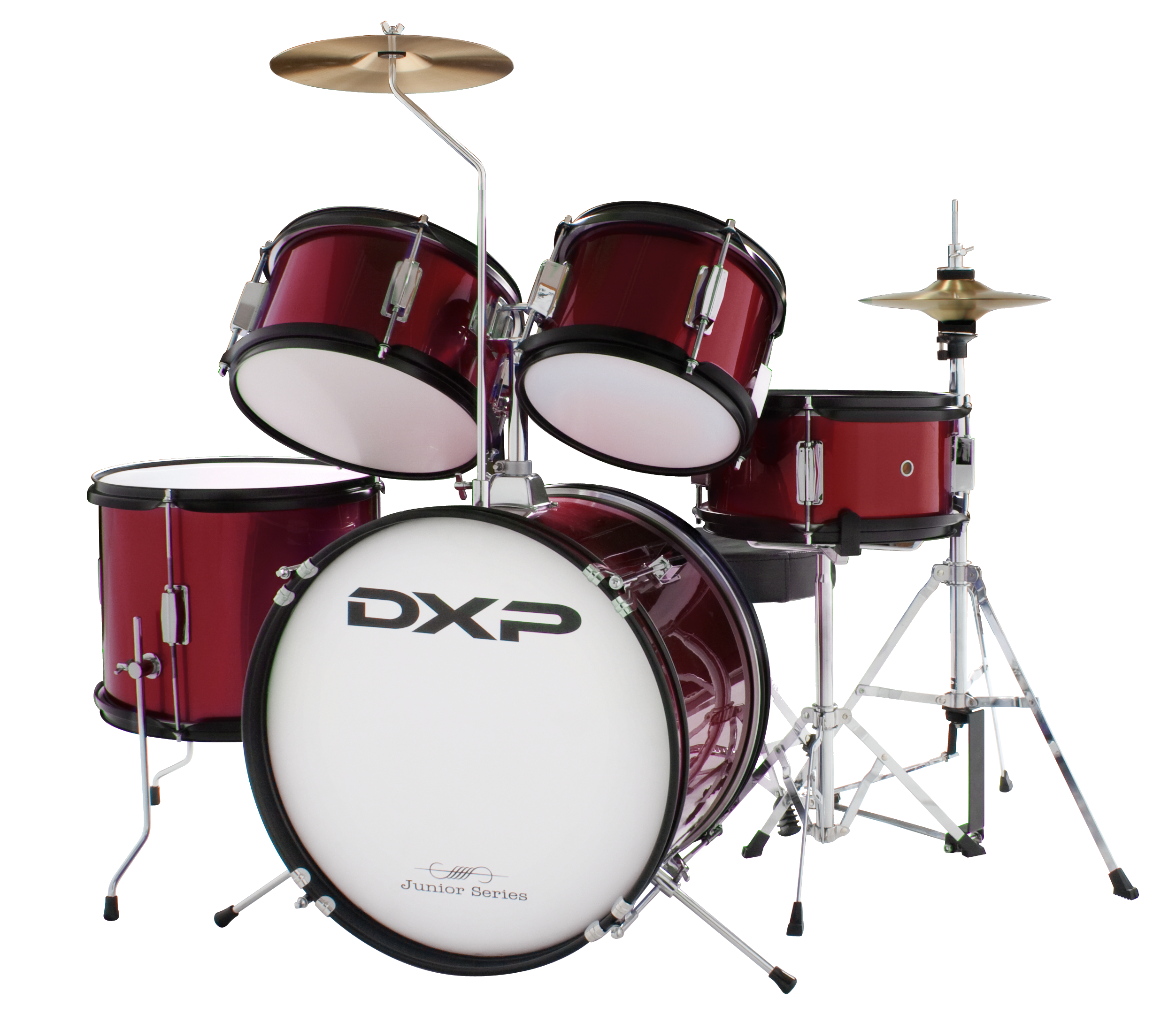 DXP | TXJ5WR | 5 Piece Junior Drum Kit Package | Wine Red DXP | TXJ5WR | 5 Piece Junior Drum Kit Package | Wine Red